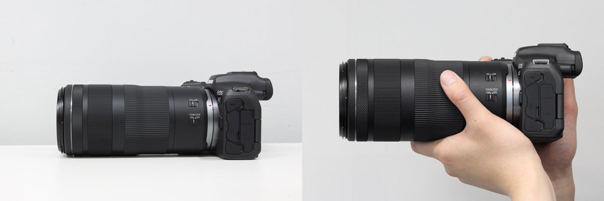 EOS R7 RF100-400mm F5.6-8 IS USM 装着イメージ