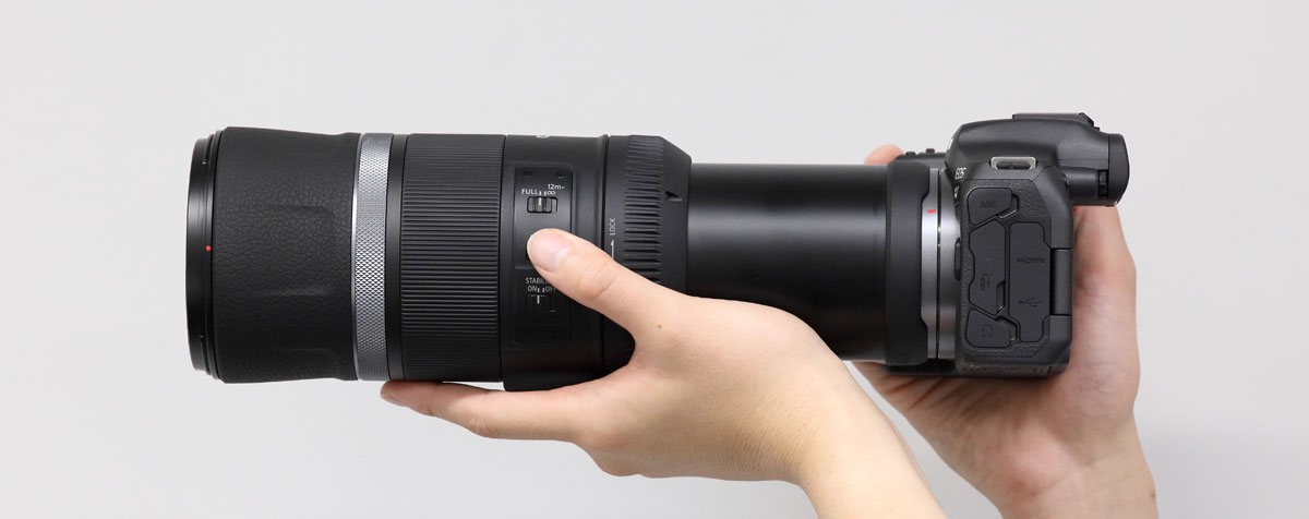 EOS R7 RF600mm F11 IS STM< 装着イメージ