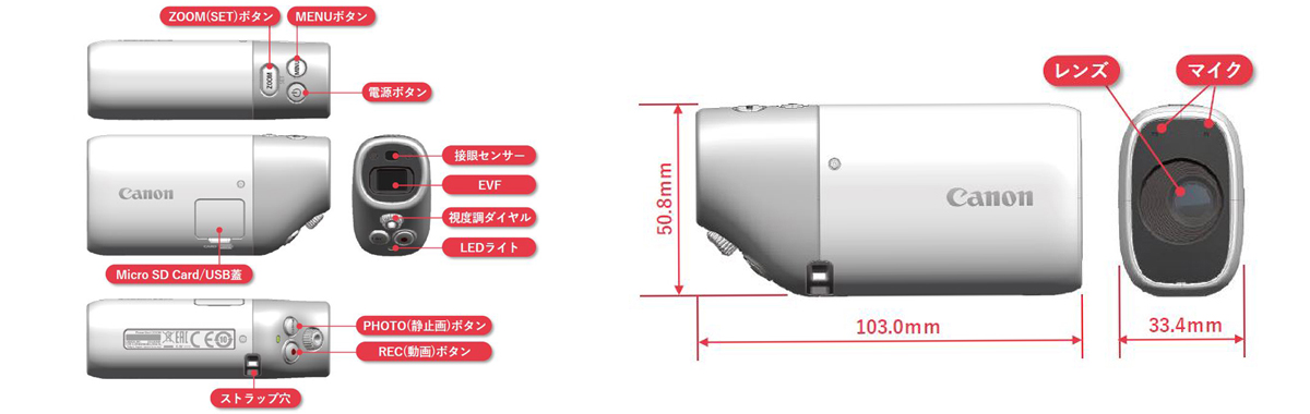 PowerShot ZOOMはとてもシンプルなデザイン