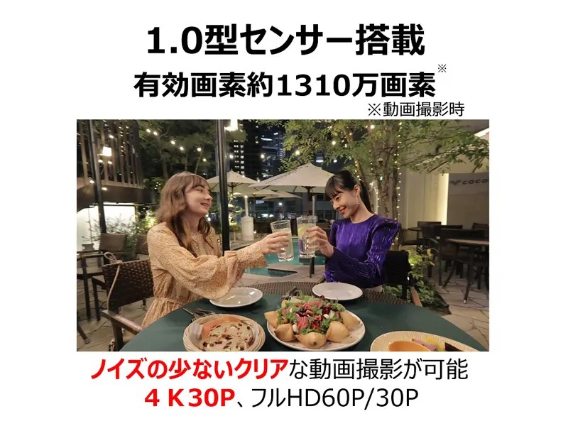 ノイズの少ないクリアな動画画質