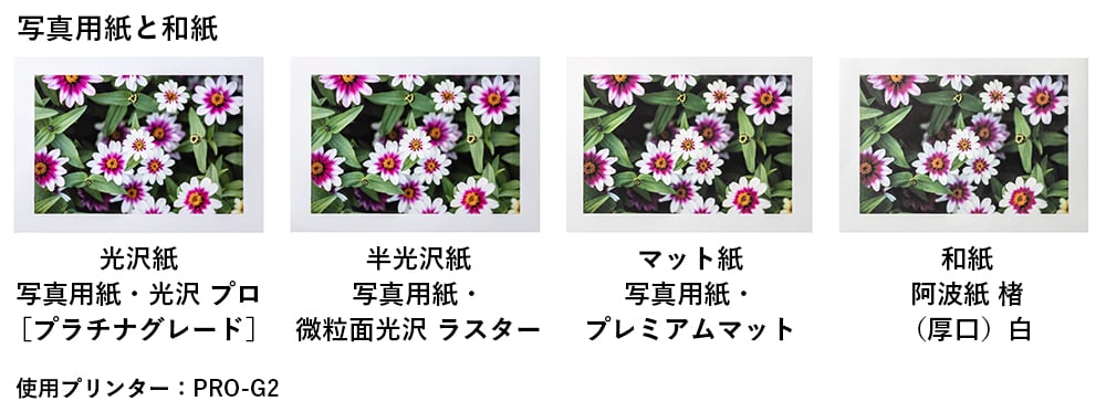 写真用紙と和紙