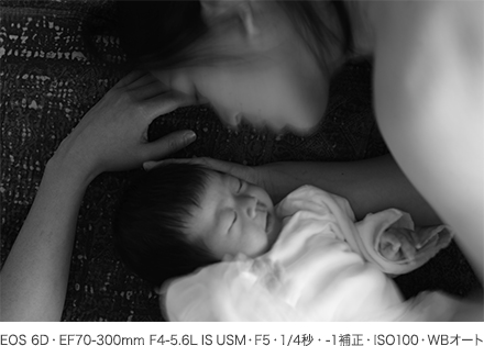 作例 EOS 6D・EF70-300mm F4-5.6L IS USM・F5・1/4秒・-1補正・ISO100・WBオート