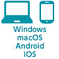 アイコン：Windows／macOS／Android／iOS