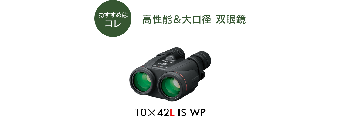 おすすめはコレ 高性能&大口径 双眼鏡 10×42L IS WP