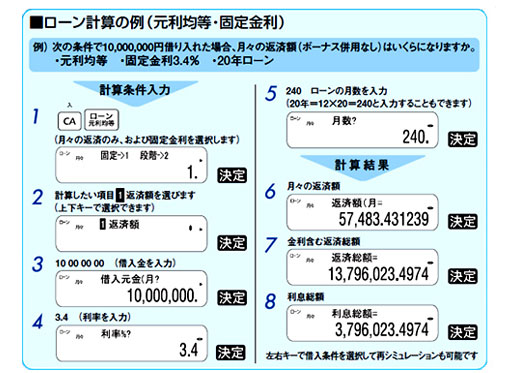 ローン計算の例