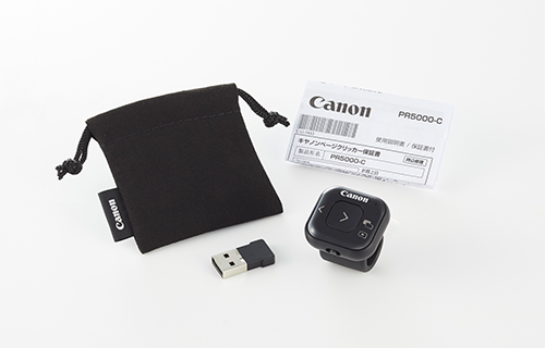 同梱品の写真(本体、USBレシーバー、ポーチ、説明書)