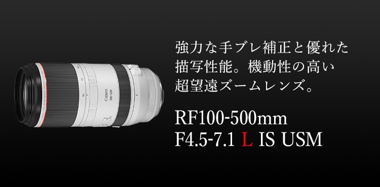 RF100-500mm F4.5-7.1 L IS USM：レンズ交換式カメラ・レンズ｜個人 ...