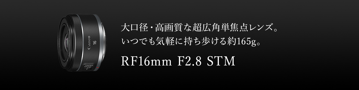 RF16mm F2.8 STM：レンズ交換式カメラ・レンズ｜個人｜キヤノン