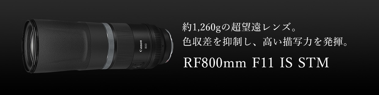 RF800mm F11 IS STM：レンズ交換式カメラ・レンズ｜個人｜キヤノン
