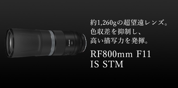 RF800mm F11 IS STM：レンズ交換式カメラ・レンズ｜個人｜キヤノン