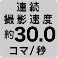 連続撮影速度 約30.0コマ／秒