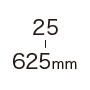 25-625mm