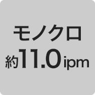 モノクロ 約11.0ipm