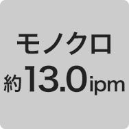 モノクロ約13.0ipm