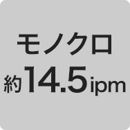モノクロ約14.5ipm