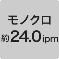 モノクロ約24.0ipm