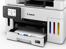 写真:大容量給紙&後トレイ