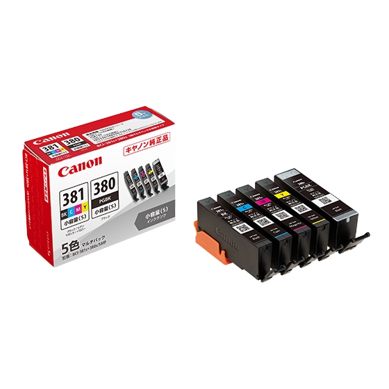 インクタンク BCI-381s (BK/C/M/Y)+インクタンク380s 5色マルチパック[小容量]