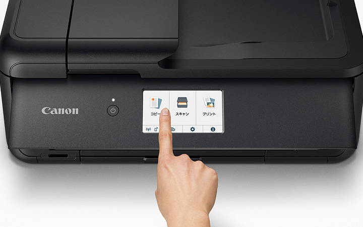 写真：4.3型タッチパネル