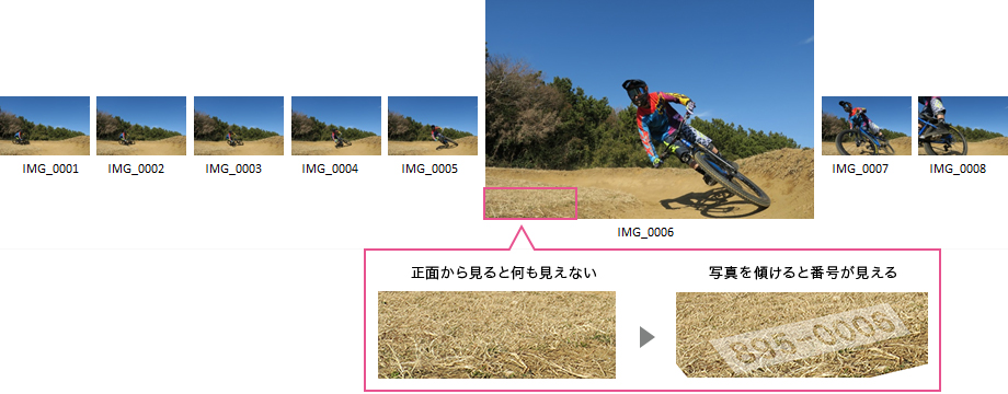 図:画像番号印刷の例