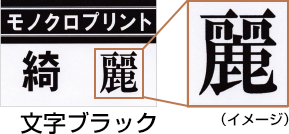 図:文字ブラック