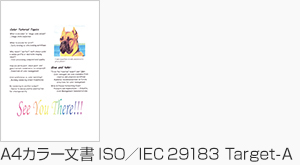 A4カラー文書 ISO／IEC 29183 Target-A